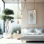 Alabaster Flint 5 Lights Cluster Round Chandelier