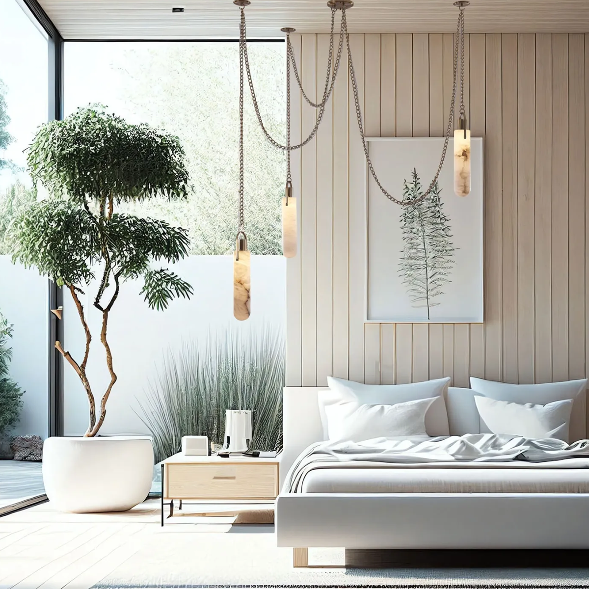 Alabaster Flint 1 Light Pendant Light