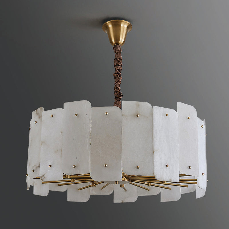 Alabaster Lorry Round Chandelier