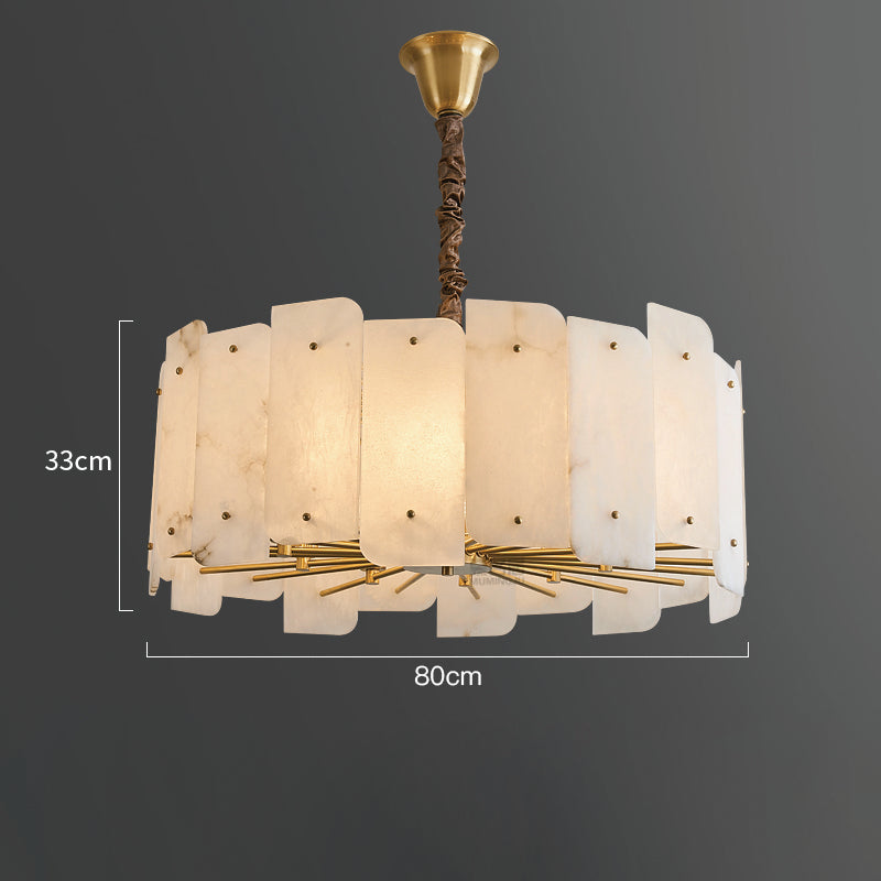 Alabaster Lorry Round Chandelier