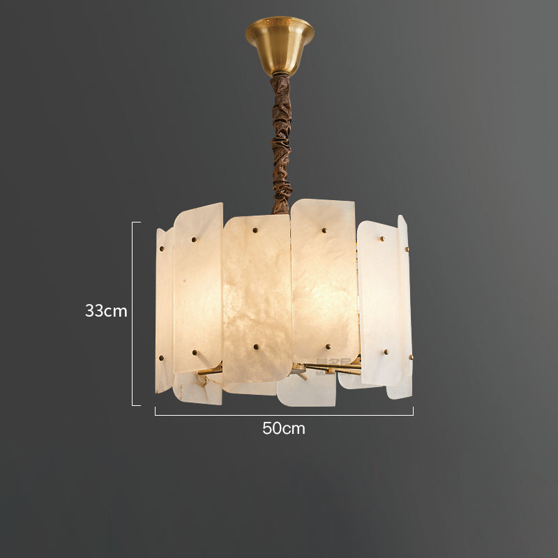Alabaster Lorry Round Chandelier