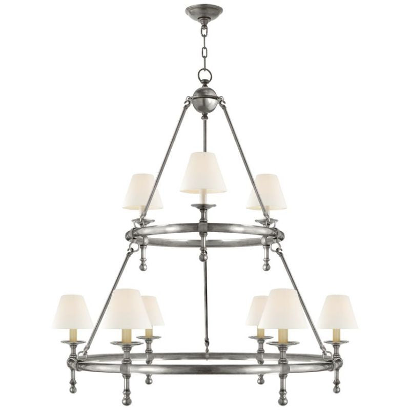 Nove Classic Two-Tier Ring Chandelier