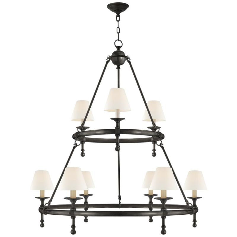 Nove Classic Two-Tier Ring Chandelier