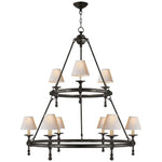 Nove Classic Two-Tier Ring Chandelier