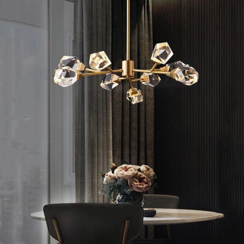 Angle Faceted Crystal Modern Chandelier
