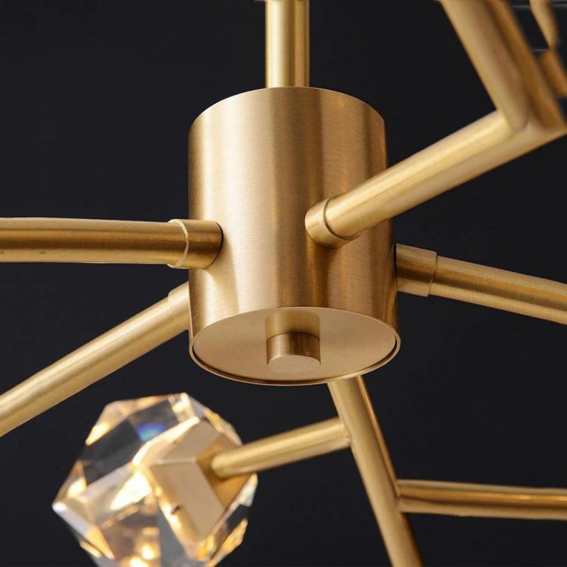 Angle Faceted Crystal Modern Chandelier