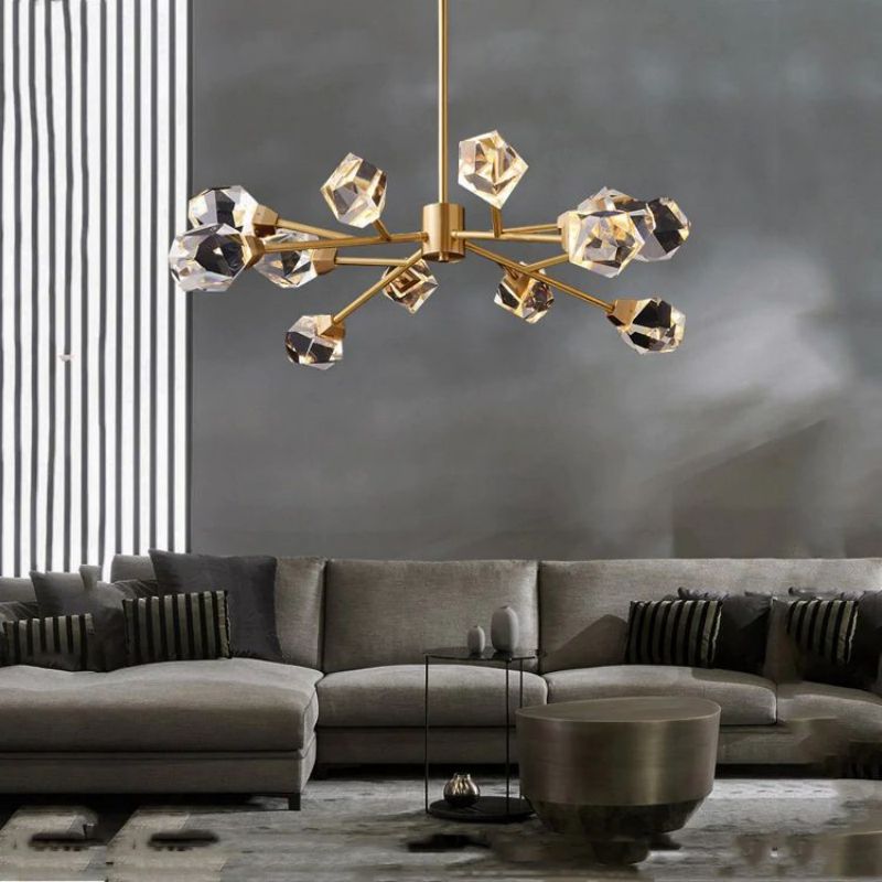 Angle Faceted Crystal Modern Chandelier