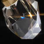 Angle Faceted Crystal Round Chandelier