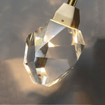 Angle Faceted Crystal Single Pendant Light