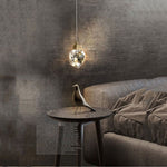 Angle Faceted Crystal Single Pendant Light