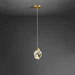 Angle Faceted Crystal Single Pendant Light