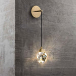 Angle Faceted Crystal Cord Wall Sconce