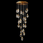 Angle Faceted Crystal Prisms Chandeliers For Staircase