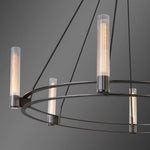 Vallon Etched Glass Round Chandelier