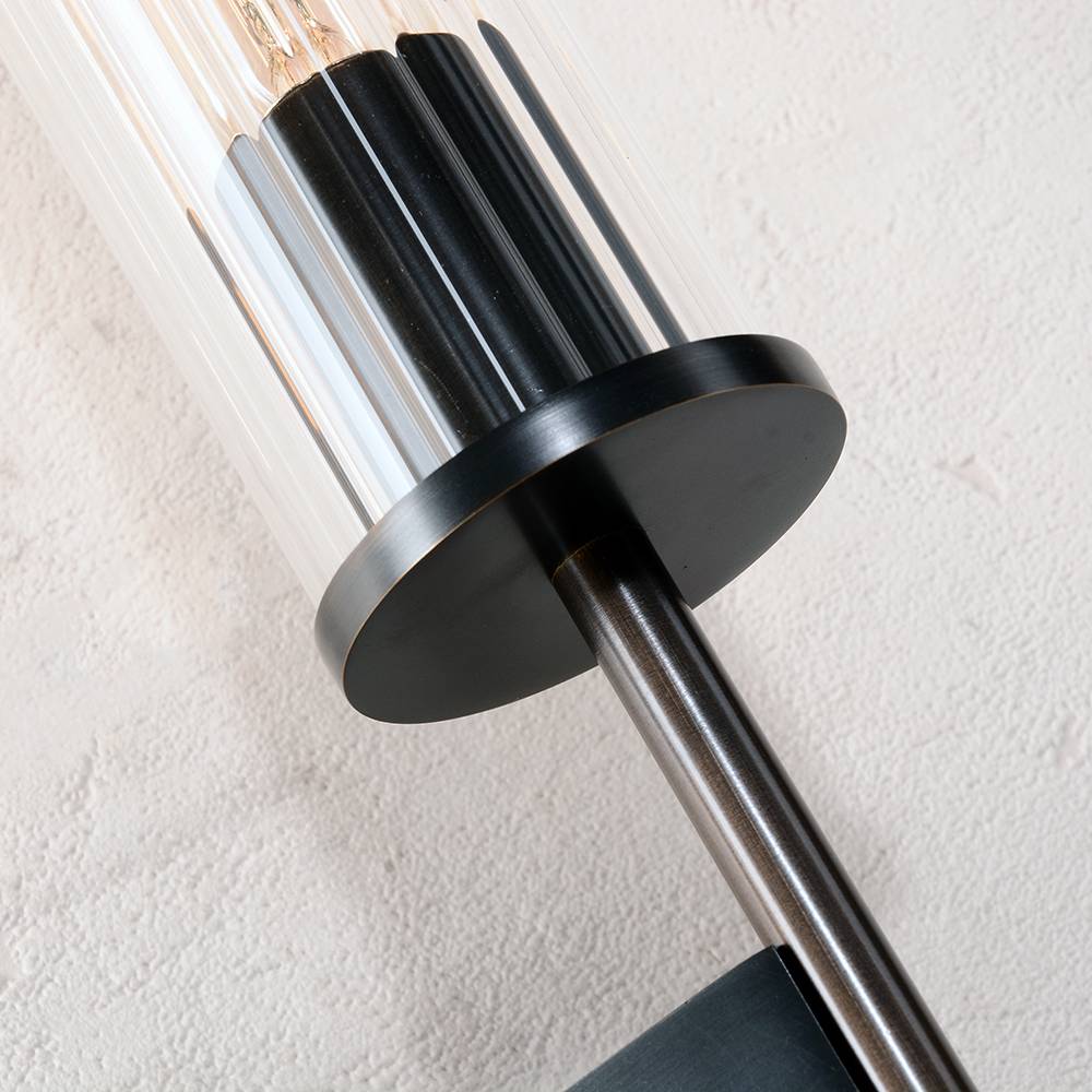 Vallon Channel Glass Double Wall Sconce