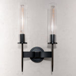 Vallon Channel Glass Double Wall Sconce