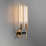 Vallon Channel Glass Double Wall Sconce