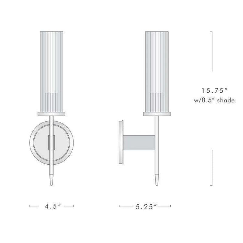 Vallon Channel Glass Wall Sconce