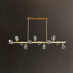 Angle Faceted Crystal Linear Chandelier