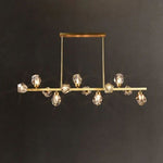 Angle Faceted Crystal Linear Chandelier