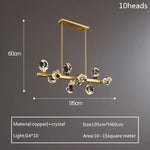 Angle Faceted Crystal Linear Chandelier