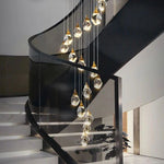 Angle Faceted Crystal Prisms Chandeliers For Staircase