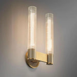 Vallon Etched Glass Double Wall Sconce