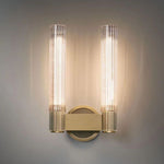 Vallon Etched Glass Double Wall Sconce