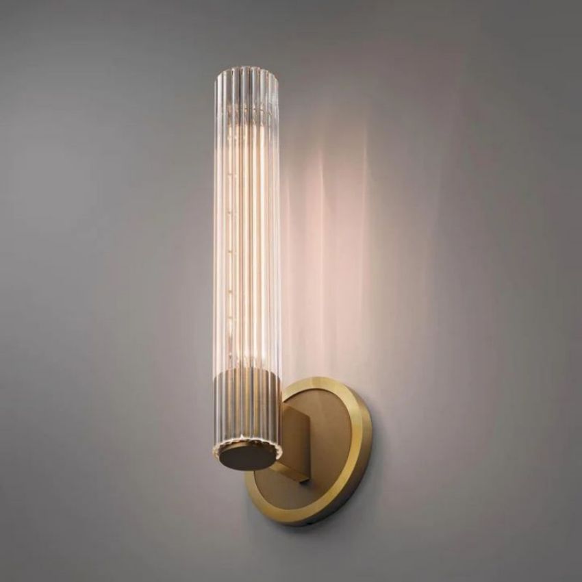 Vallon Etched Glass Wall Sconce