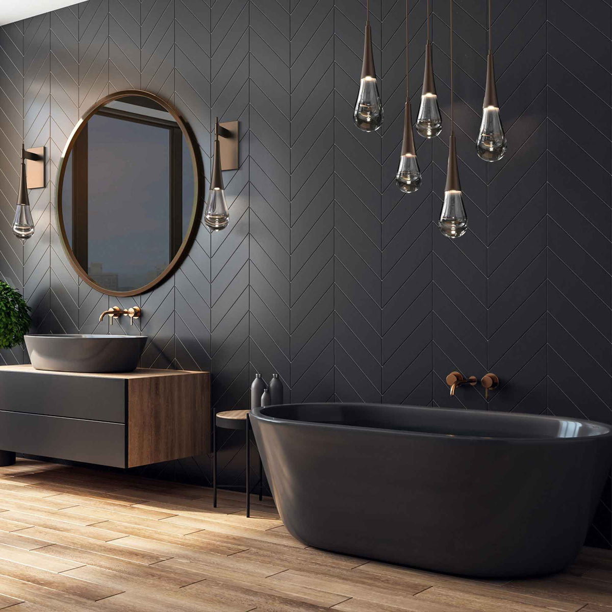 Water Drop Liquid Round Chandelier