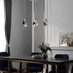 Angle Faceted Crystal Multi-Lights Round Chandelier