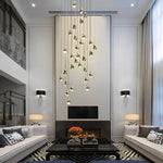 Angle Faceted Crystal Prisms Chandeliers For Staircase