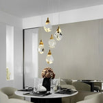 Angle Faceted Crystal Prisms Chandeliers For Staircase