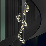 Angle Faceted Crystal Prisms Chandeliers For Staircase