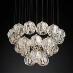 Boule De Crystal Round Cluster Chandelier 24"