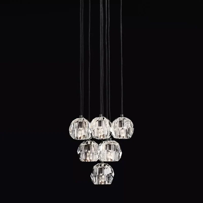 Boule De Crystal Round Cluster Chandelier 14"