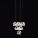 Boule De Crystal Round Cluster Chandelier 14"