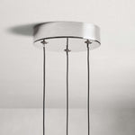 Soltaire Raindrop Glass 3-Light Round Pendant