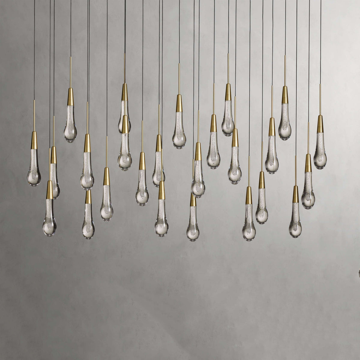 Soltaire Raindrop Crystal Linear Chandelier