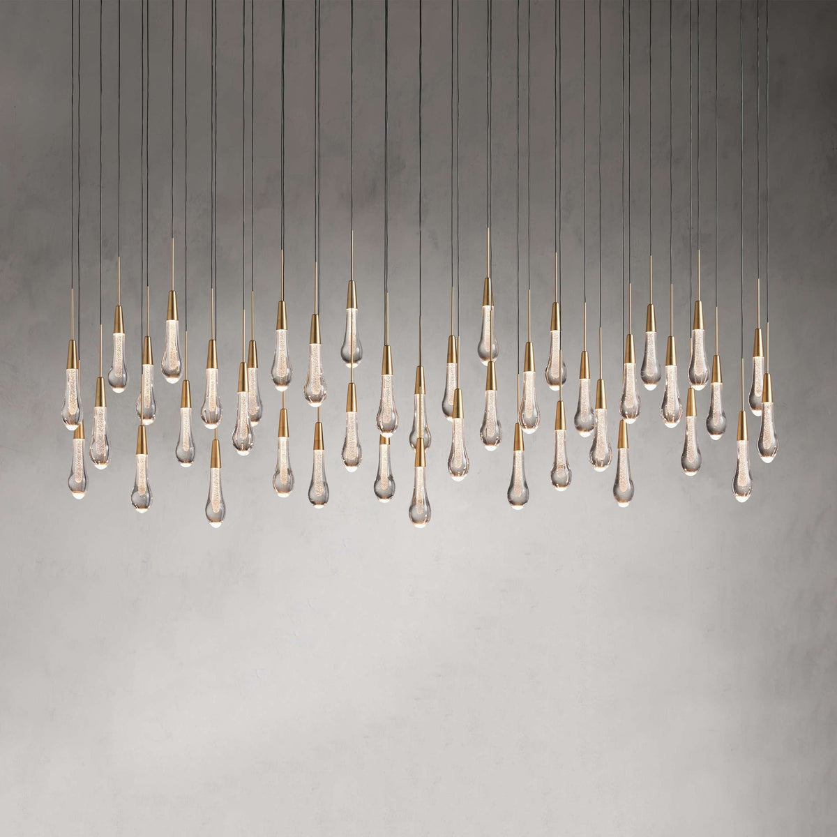 Soltaire Raindrop Crystal Linear Chandelier