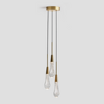 Soltaire Raindrop Crystal 3-Light Round Pendant