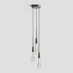 Soltaire Raindrop Crystal 3-Light Round Pendant