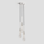 Soltaire Raindrop Crystal 3-Light Round Pendant