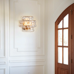 Ghiaccio Textured Glass Wall Sconces