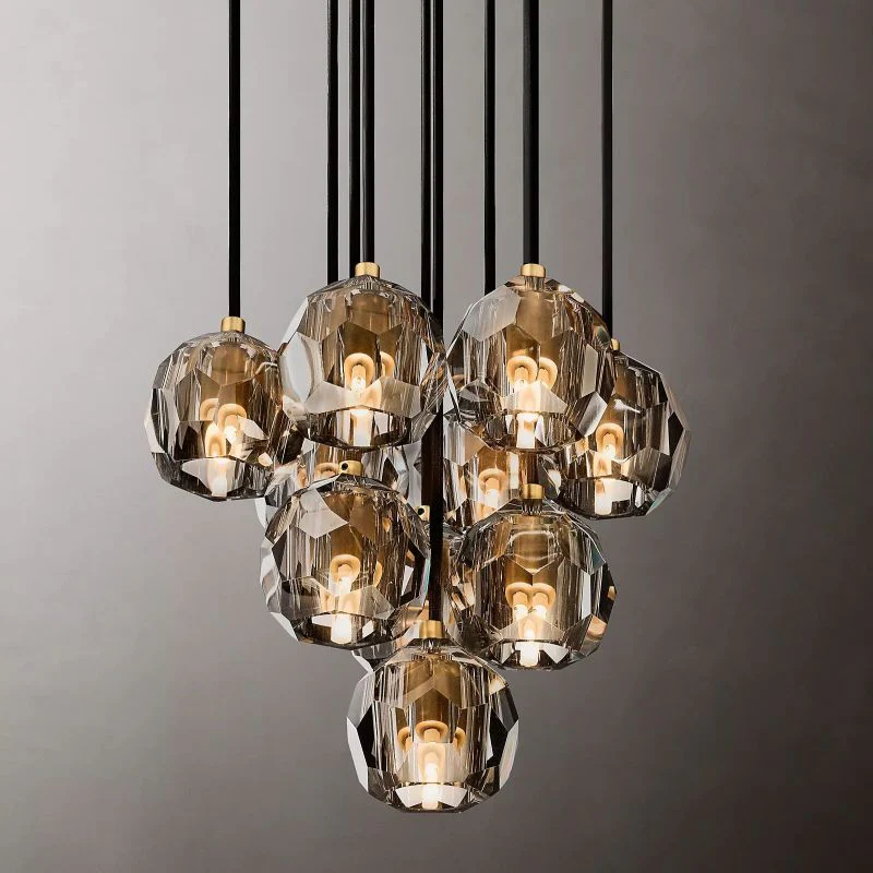 Boule De Crystal Round Cluster Chandelier 14"