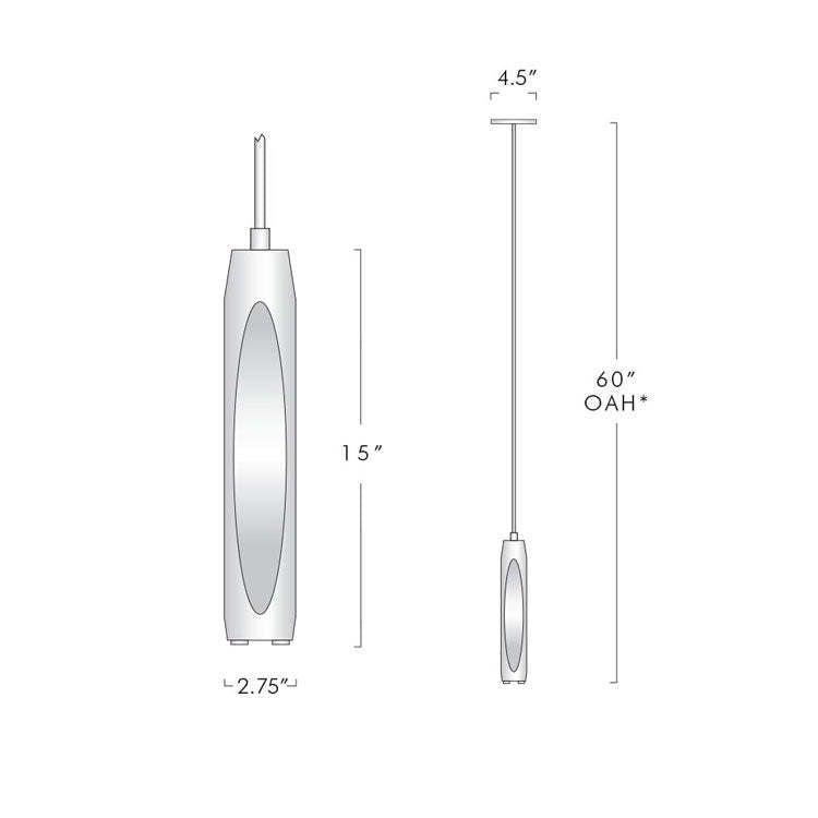 Chartier Precision Crystal Pendant Light