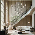 Soltaire Raindrop Glass Round Chandelier