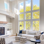 Soltaire Raindrop Glass Round Chandelier