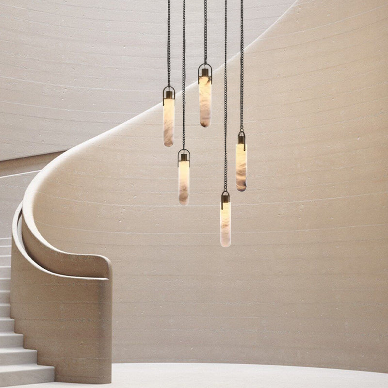 Alabaster Flint 3 Light LED Multi-Drop Pendant