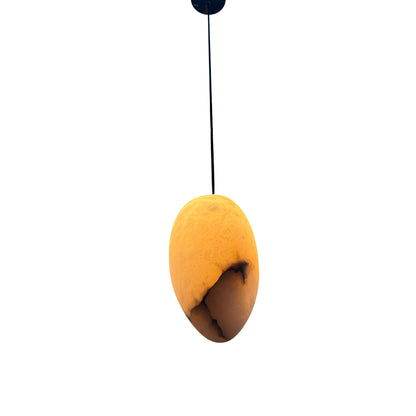 Minimalist Round Alabaster Pendant Light